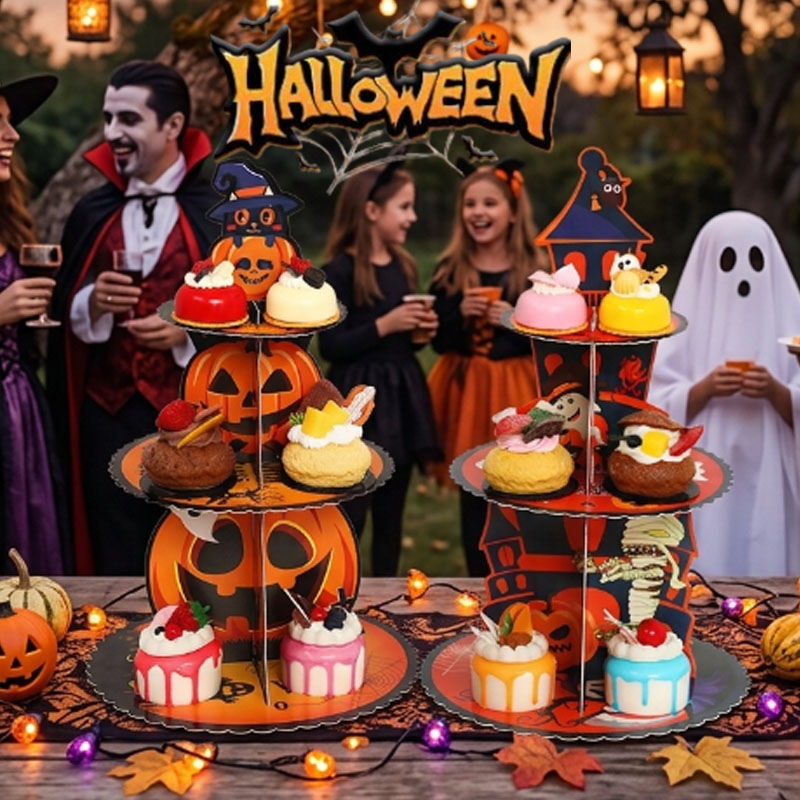 Spider Web Halloween Decoration - 1-4 Unidades Soporte de Postres de