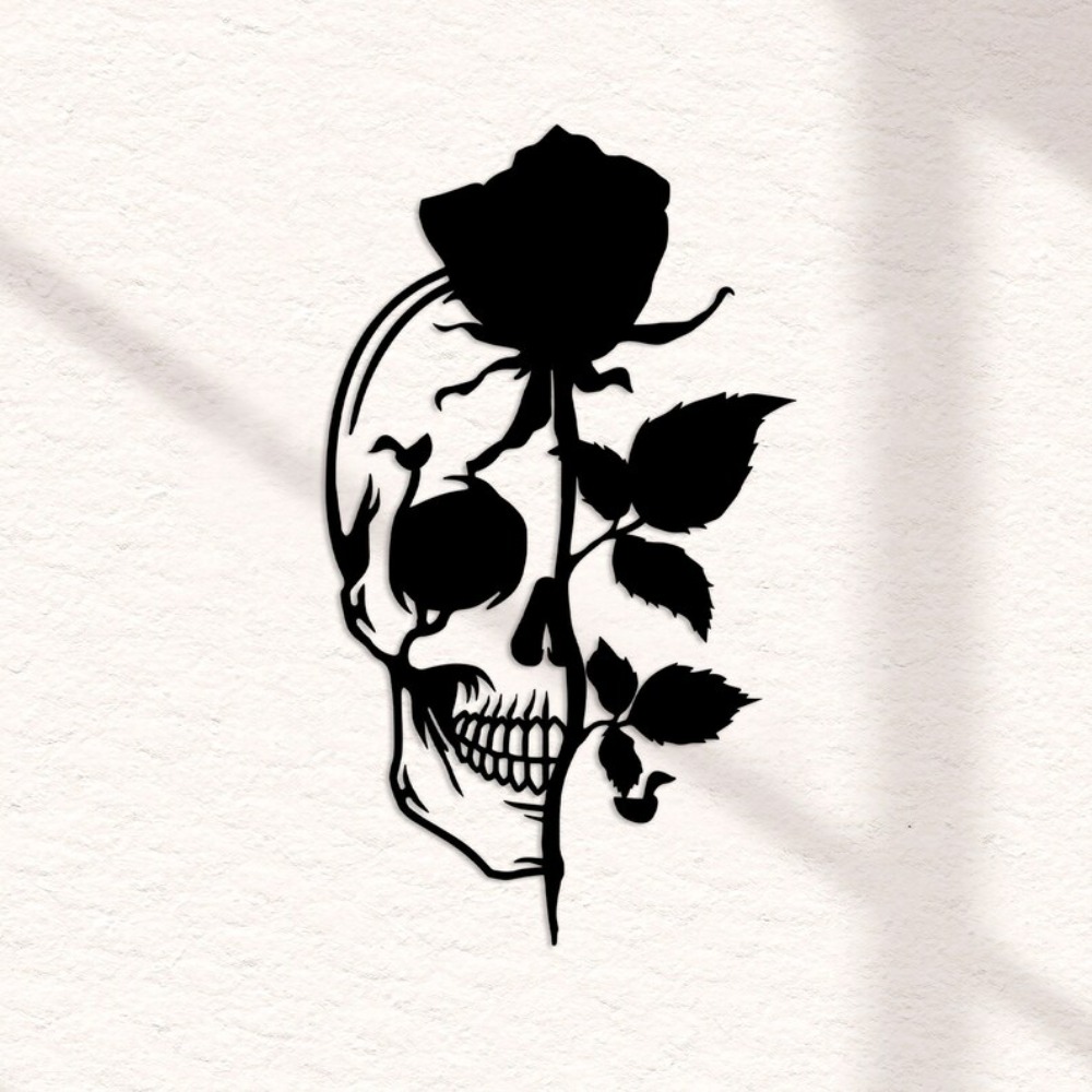 Halloween Skeleton Decoration - Arte de pared de metal con