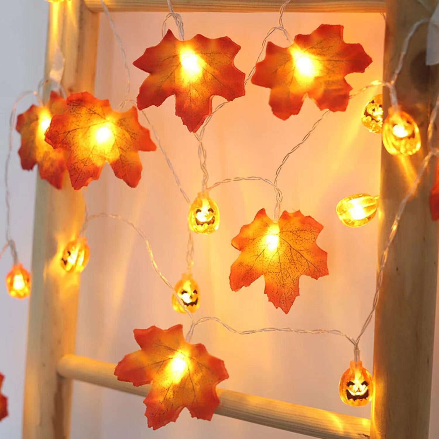 Halloween Led String Lights Orange - Guirnalda de luces LED de Halloween