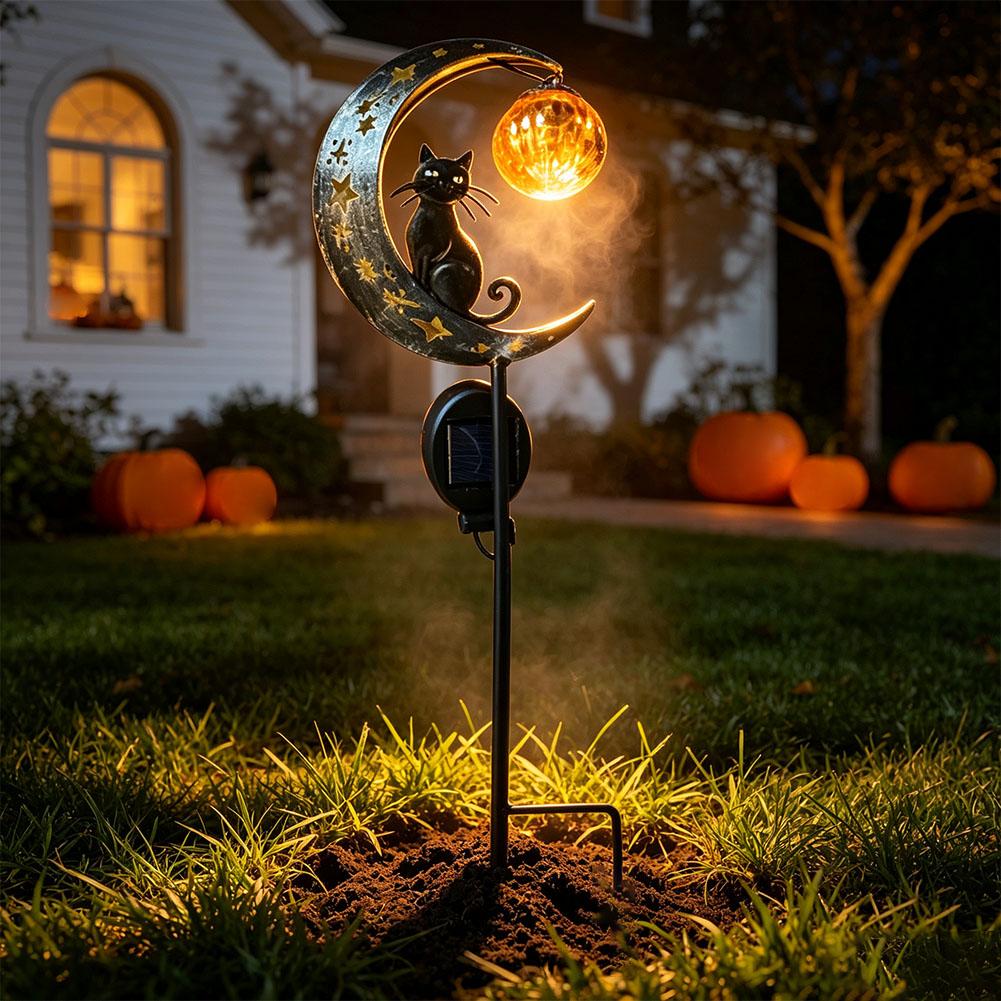 Pumpkin Lantern Halloween - Lámpara de jardín para exteriores con