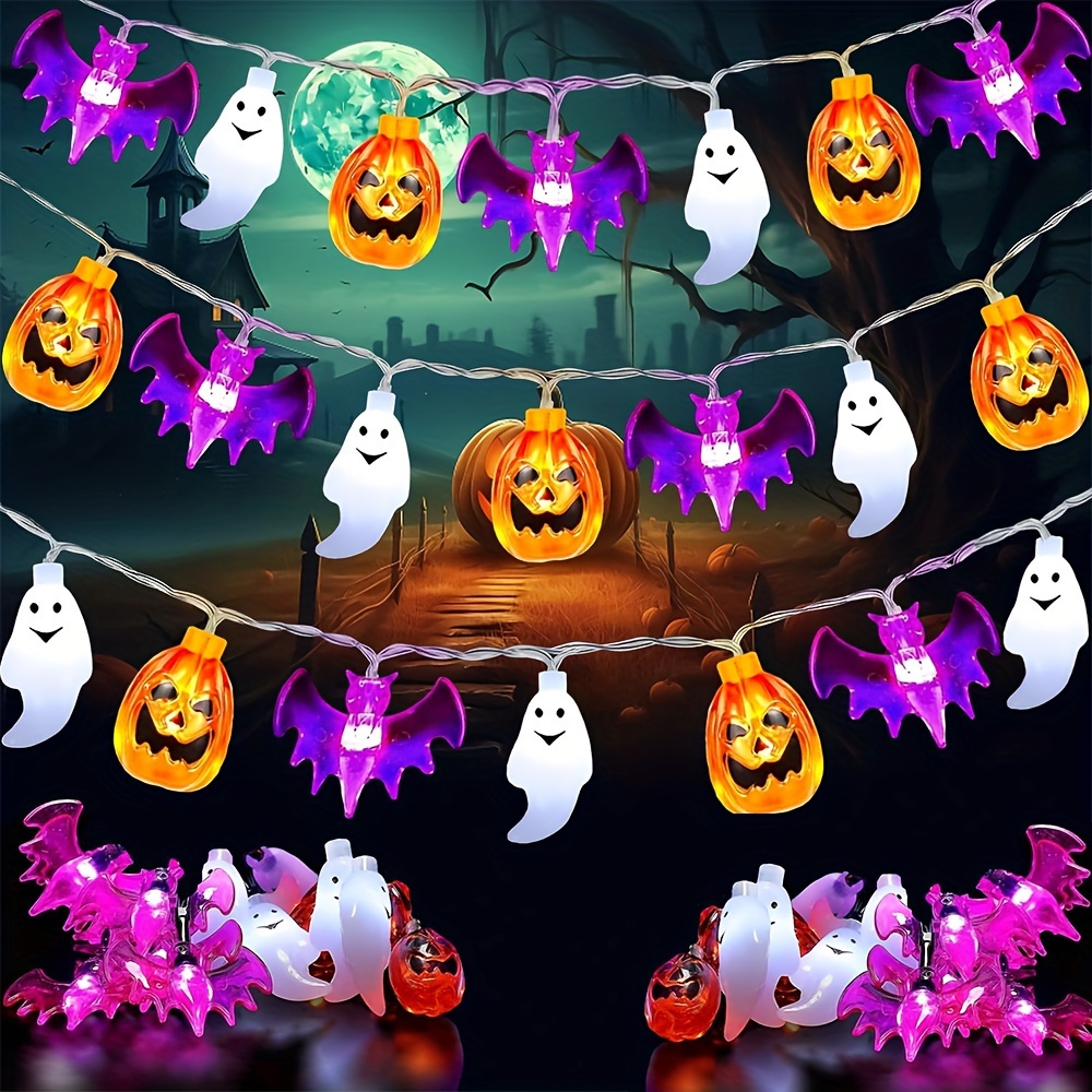 Halloween Led String Lights Orange - Luces LED de Cadena de Halloween