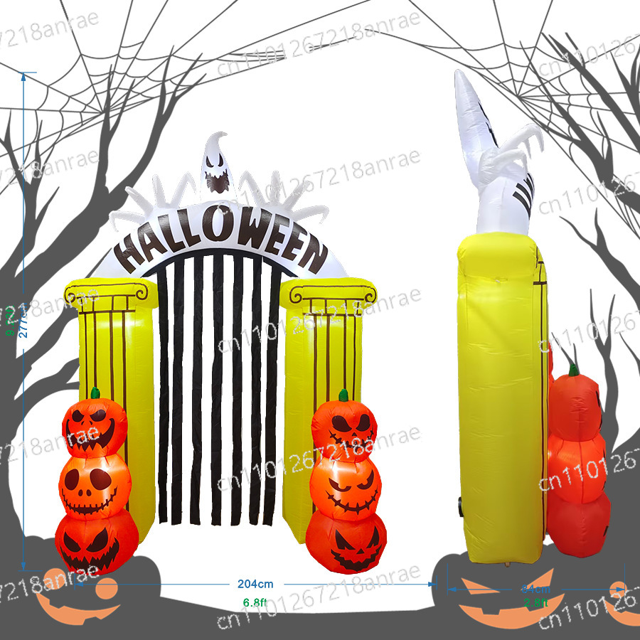 Halloween Pumpkin Decor Led - Modelo inflable de Halloween de 8