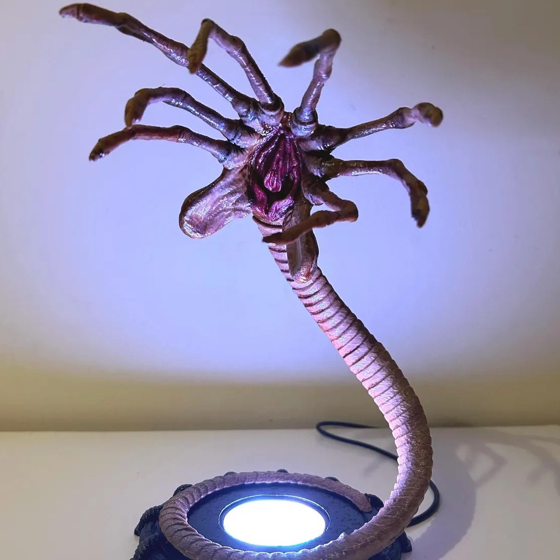 Halloween Pumpkin Decor Led - Lámpara Alien Facehugger, Luz Nocturna, Decoración
