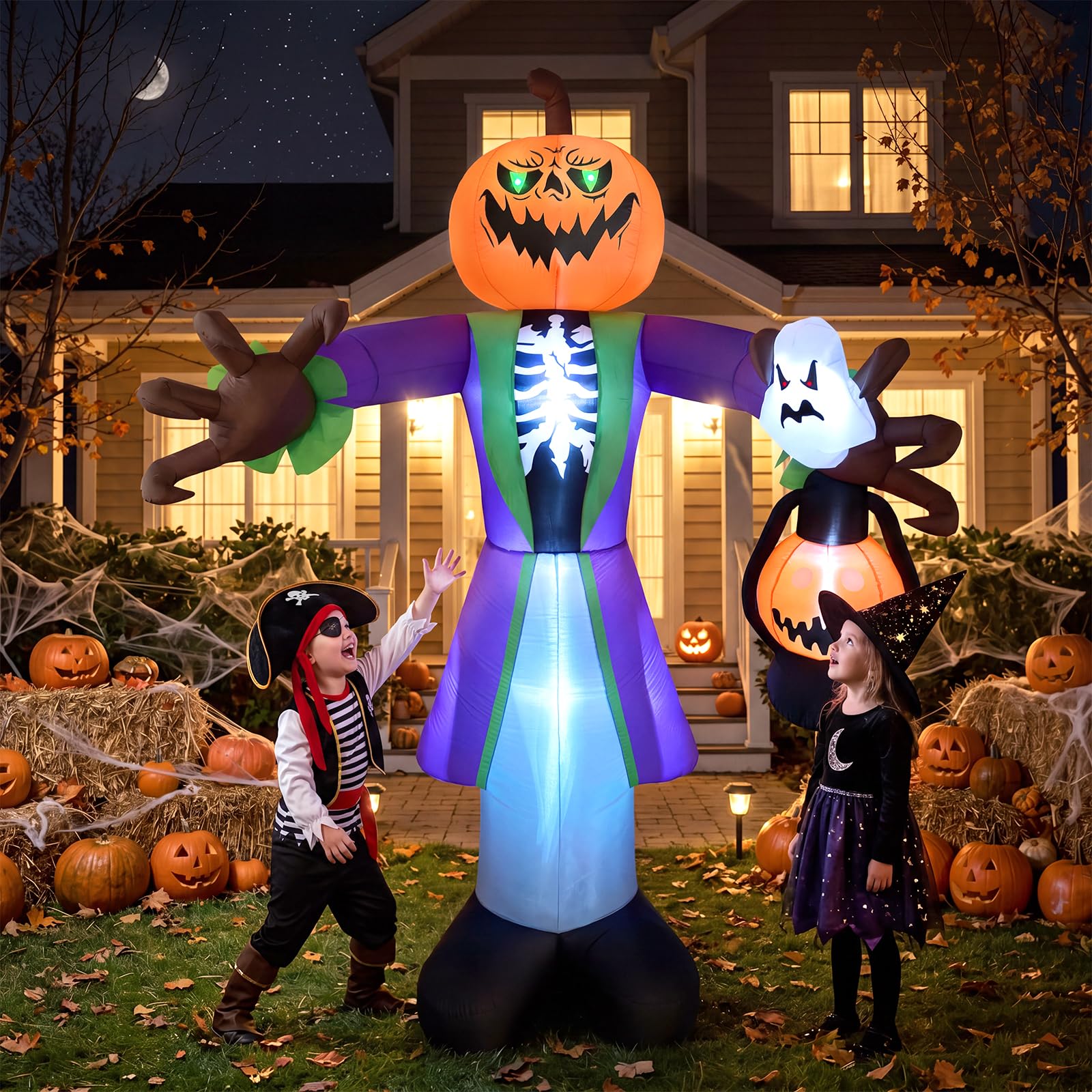 Pumpkin Lantern Halloween - Calabaza inflable de Halloween con luces