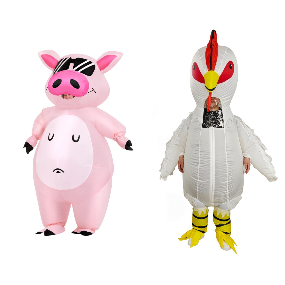 Disfraz Inflable de Cerdito de - Halloween Costume Adult reseña y precio