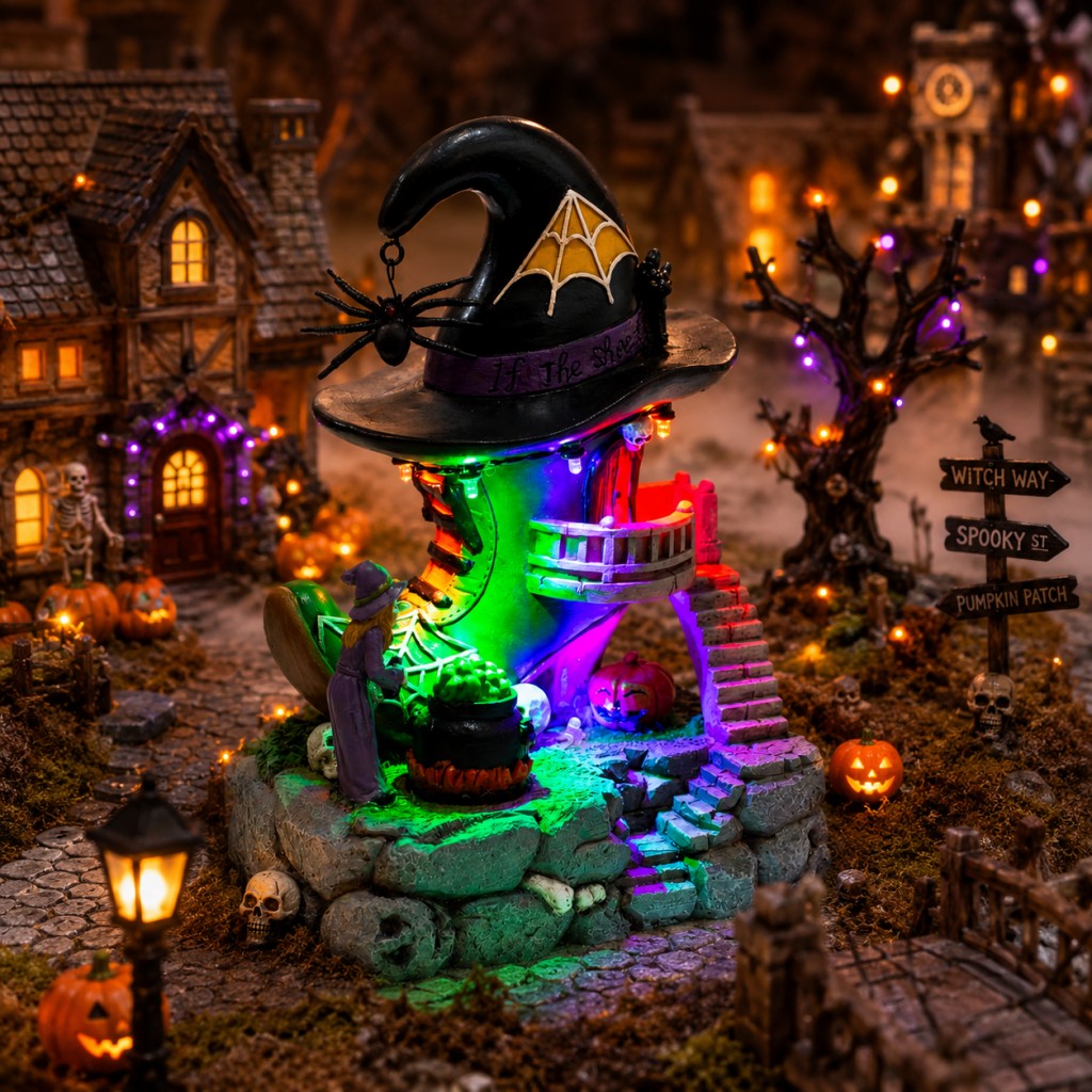 Casita de Bruja con Zapatos pa - Halloween Pumpkin Decor Led reseña y precio