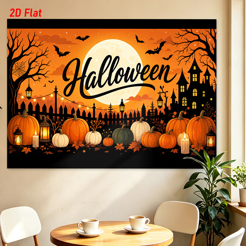 Tapiz de Halloween con Diseño  - Pumpkin Lantern Halloween reseña y precio