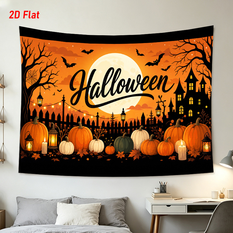 Tapiz de Halloween con Diseño  - Pumpkin Lantern Halloween reseña y precio