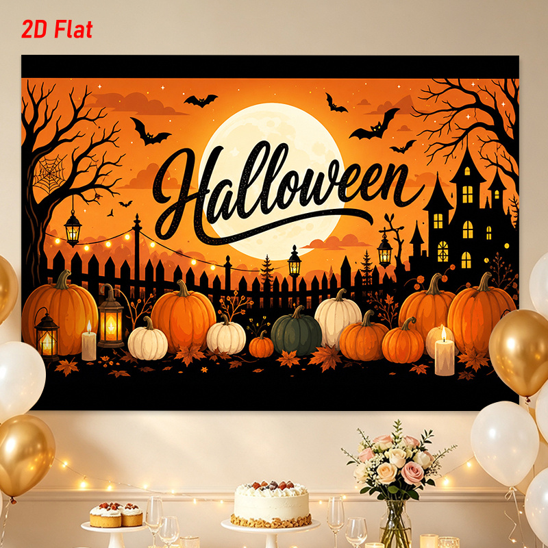 Tapiz de Halloween con Diseño  - Pumpkin Lantern Halloween reseña y precio