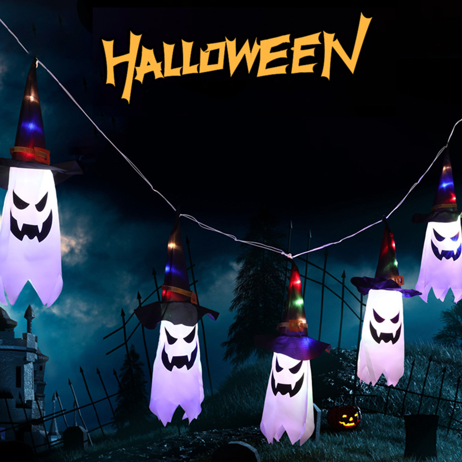 Luces decorativas de Halloween - Halloween Led String Lights Orange reseña y precio