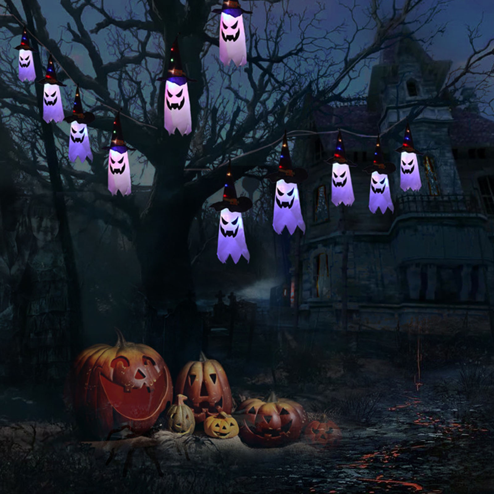 Luces decorativas de Halloween - Halloween Led String Lights Orange reseña y precio