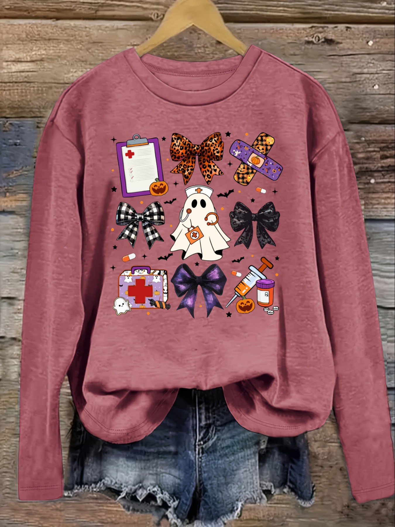 Camiseta Casual de Manga Larga - Halloween Costume Adult reseña y precio
