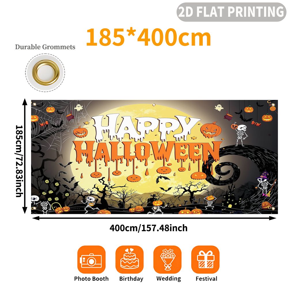 1 pieza de pancarta plana 2D p - Halloween Skeleton Decoration reseña y precio