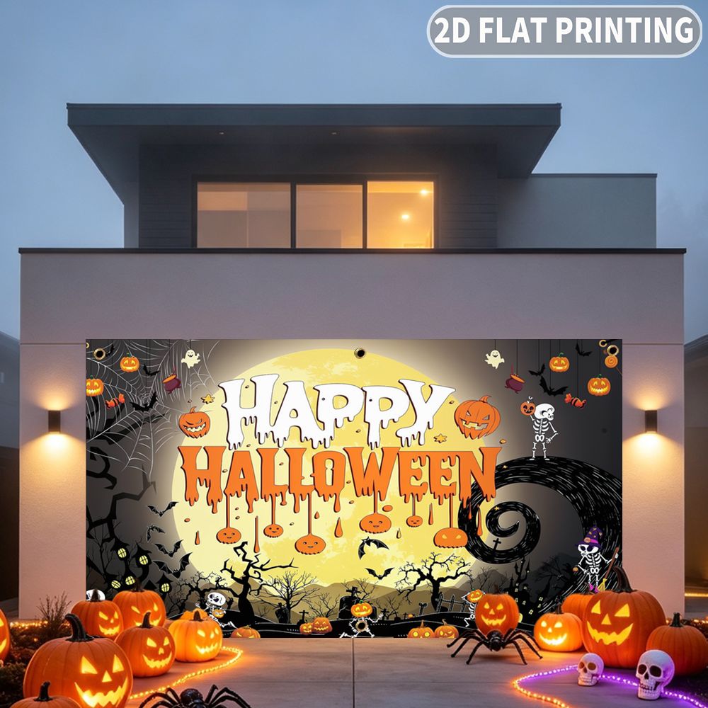 1 pieza de pancarta plana 2D p - Halloween Skeleton Decoration reseña y precio