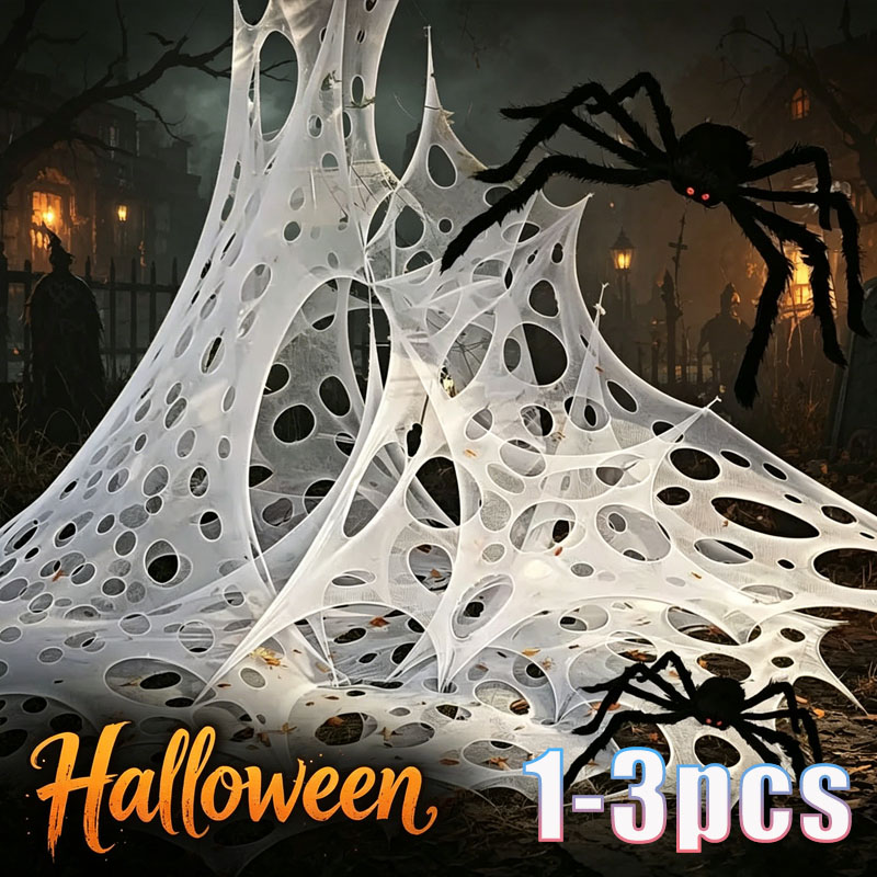 Tela decorativa con forma de t - Spider Web Halloween Decoration reseña y precio