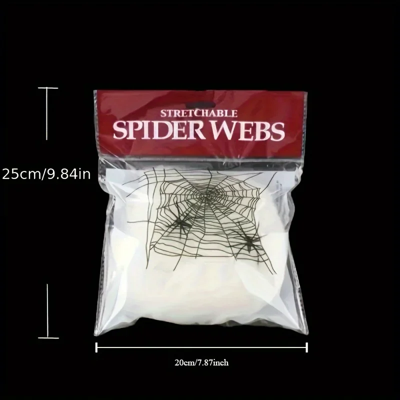 Telarañas elásticas con 2 arañ - Spider Web Halloween Decoration reseña y precio