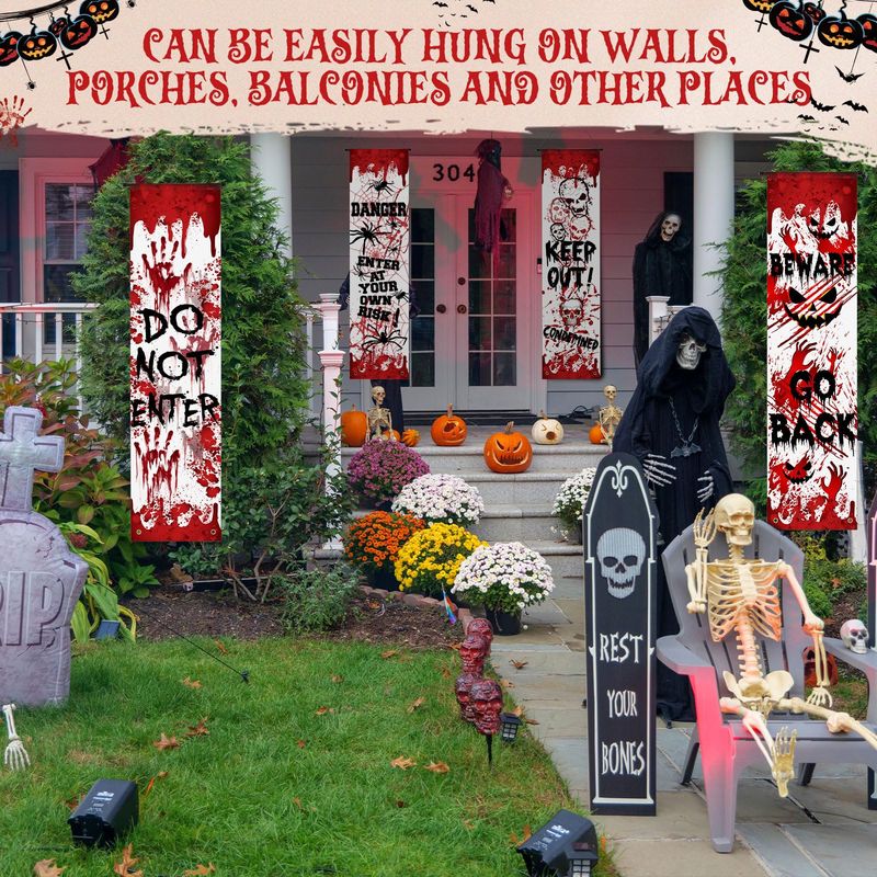 VIKAMA Cubierta para Puerta de - Halloween Skeleton Decoration reseña y precio