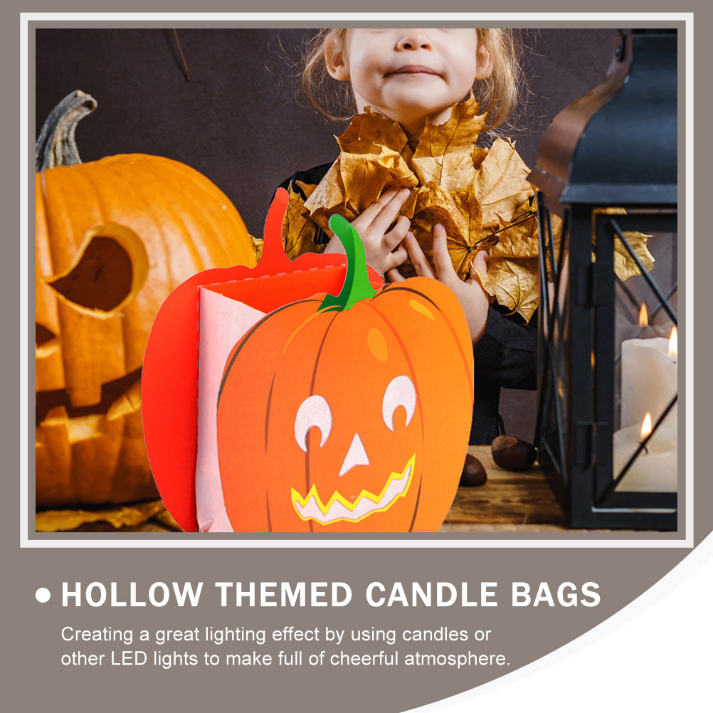 12 bolsas con forma de calabaz - Pumpkin Lantern Halloween reseña y precio