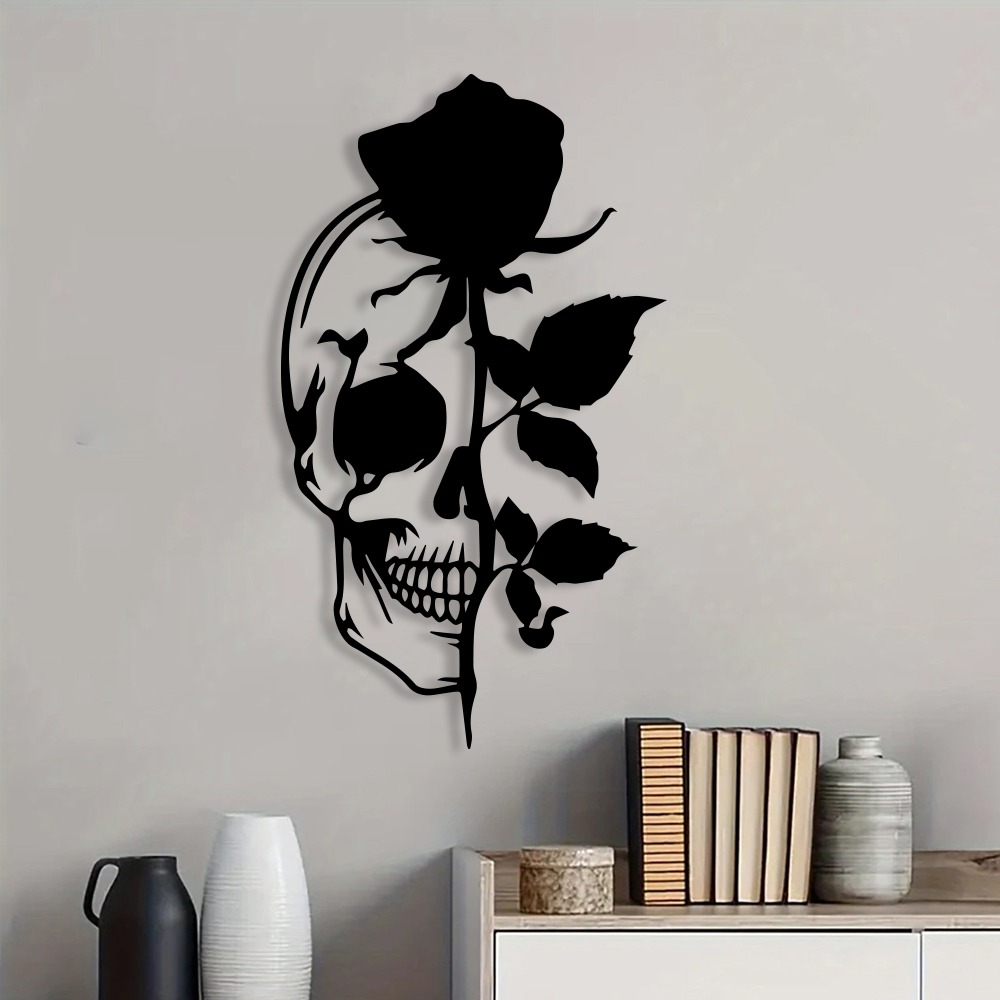 Arte de pared de metal con cal - Halloween Skeleton Decoration reseña y precio