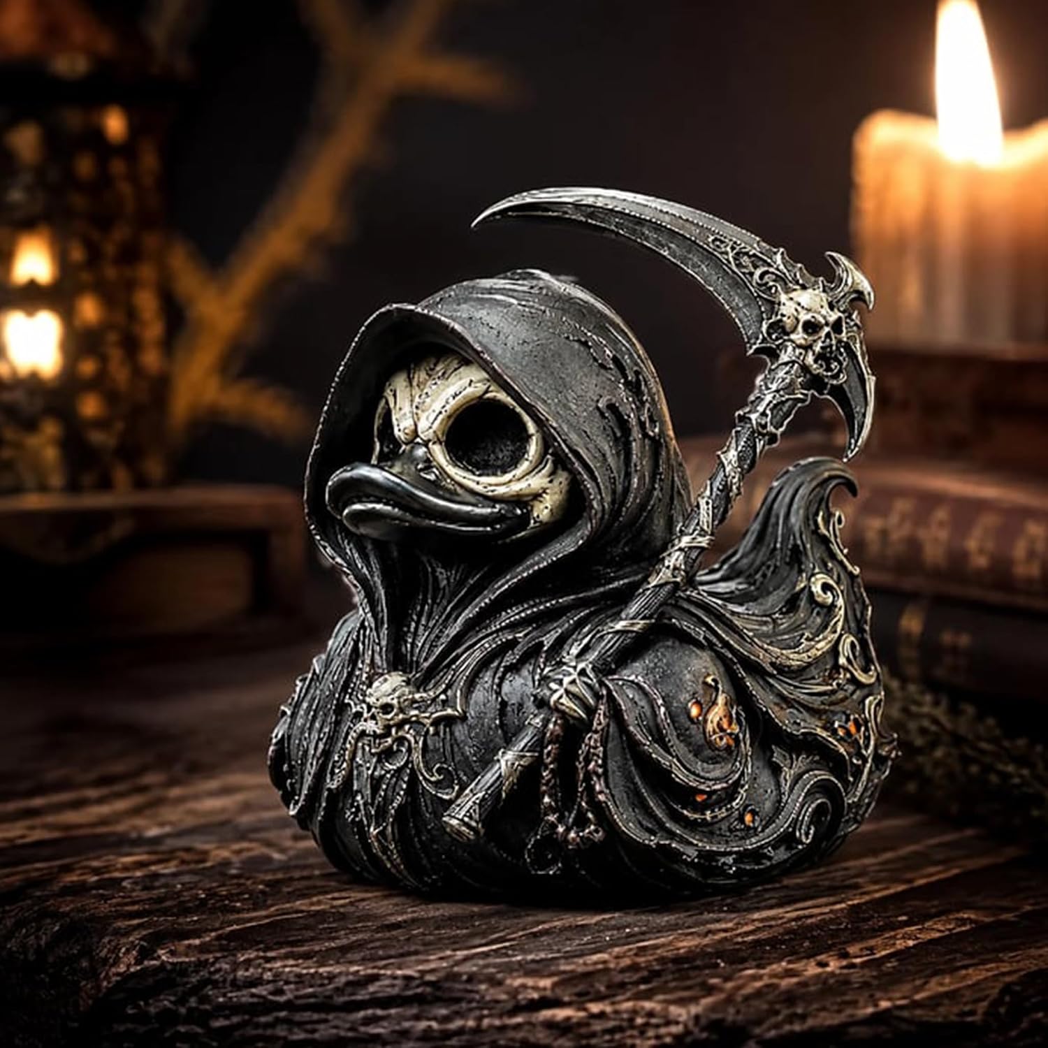 Pato Coleccionable Gótico Grim - Halloween Skeleton Decoration reseña y precio