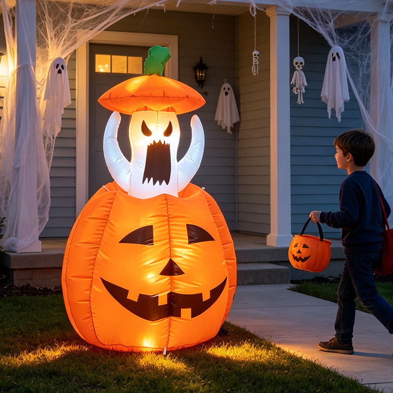 Modelo inflable de calabaza y  - Halloween Pumpkin Decor Led reseña y precio