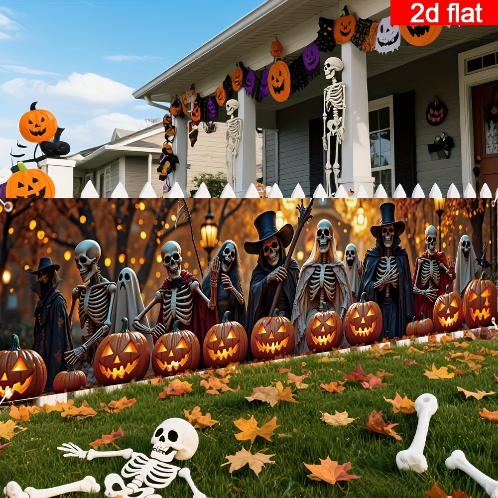 Bandera de Halloween con Esque - Halloween Skeleton Decoration reseña y precio