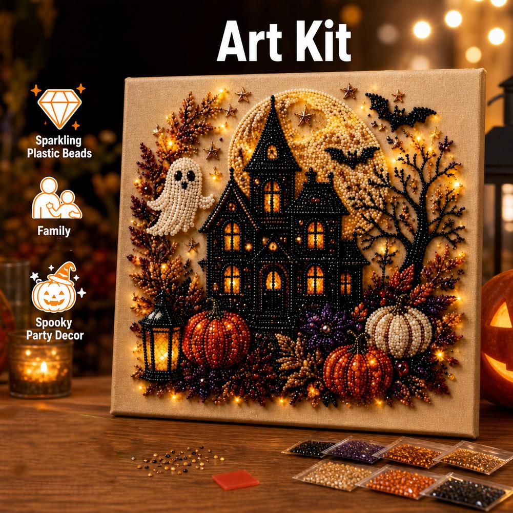 Kit de Arte 3D con Perlas de F - Pumpkin Lantern Halloween reseña y precio