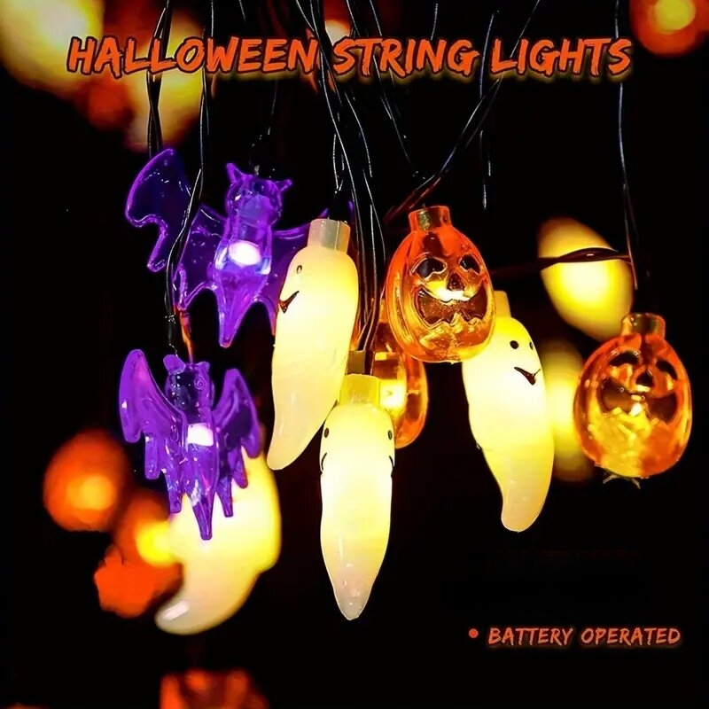 Luces LED de Cadena de Hallowe - Halloween Led String Lights Orange reseña y precio