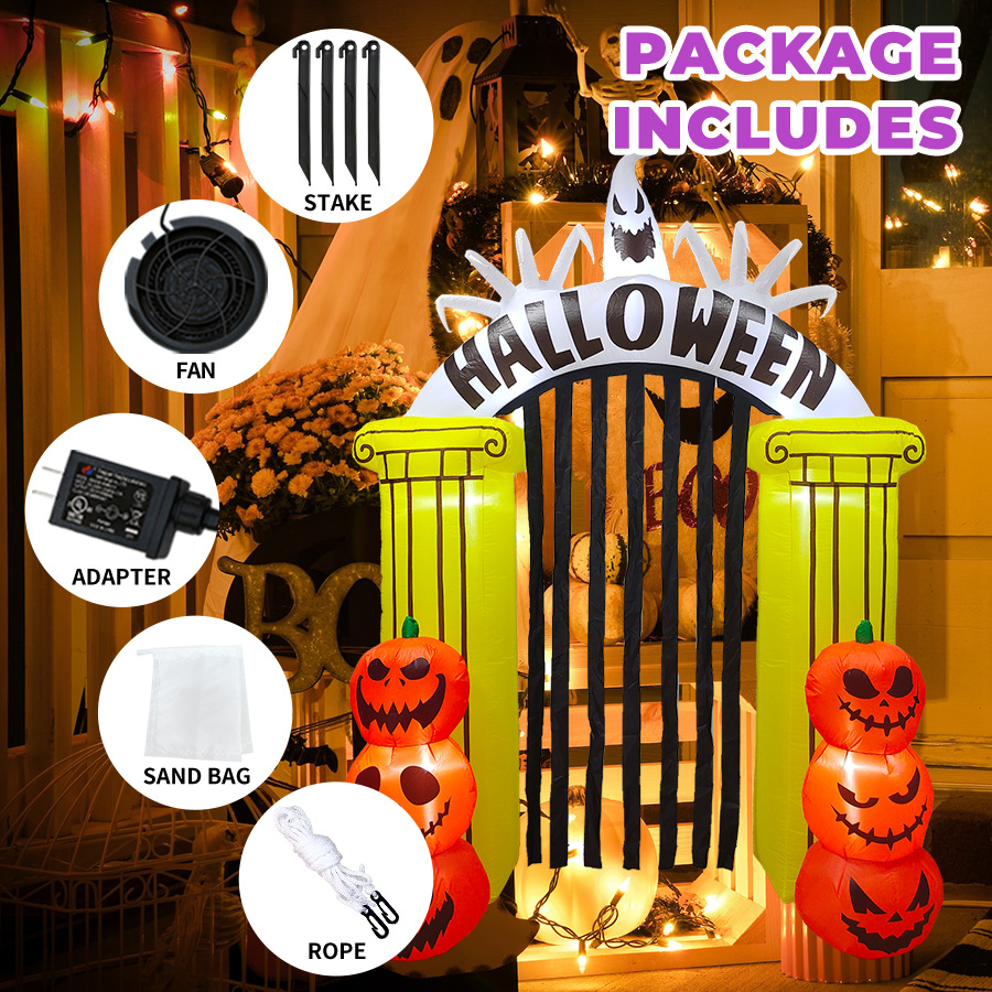 Modelo inflable de Halloween d - Halloween Pumpkin Decor Led reseña y precio