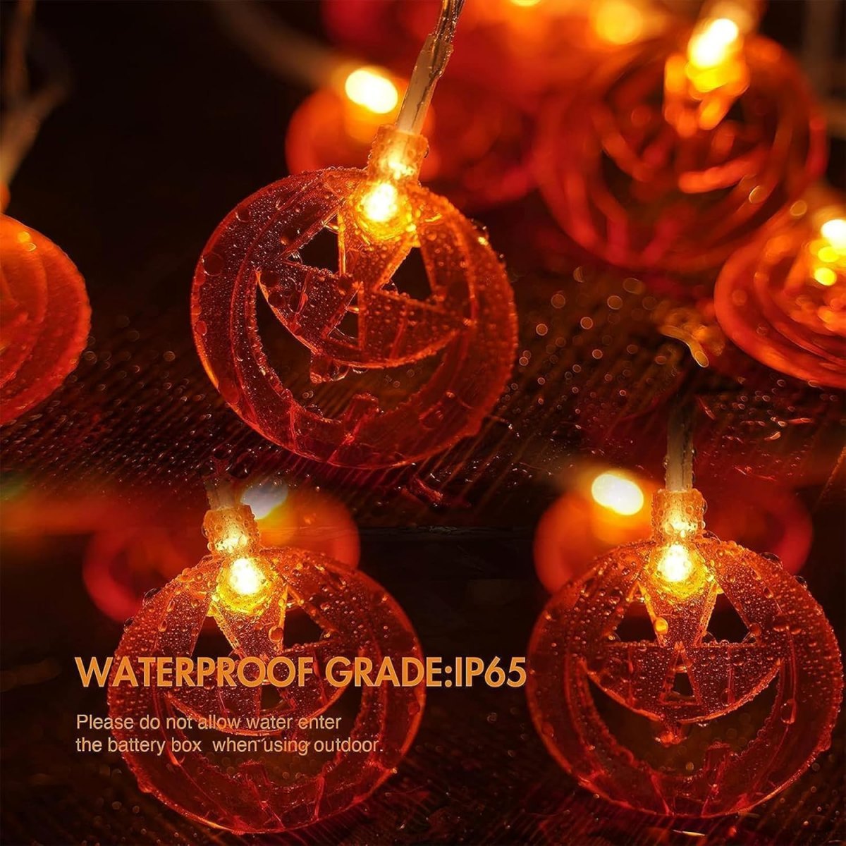 Guirnalda de luces de calabaza - Halloween Led String Lights Orange reseña y precio