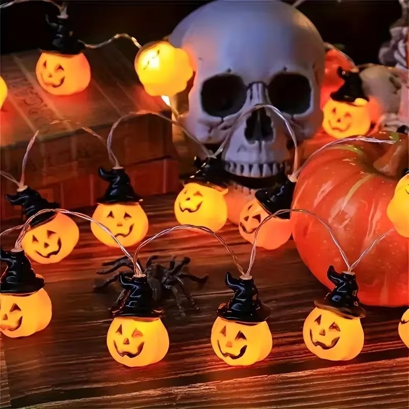 Guirnalda de luces con forma d - Halloween Led String Lights Orange reseña y precio