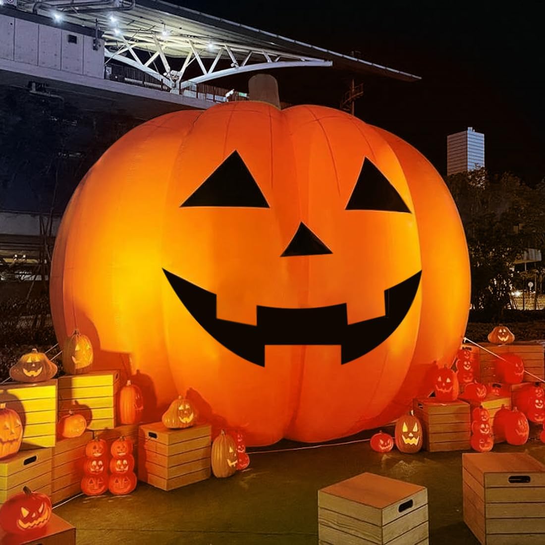 Decoraciones Inflables Gigante - Halloween Pumpkin Decor Led reseña y precio
