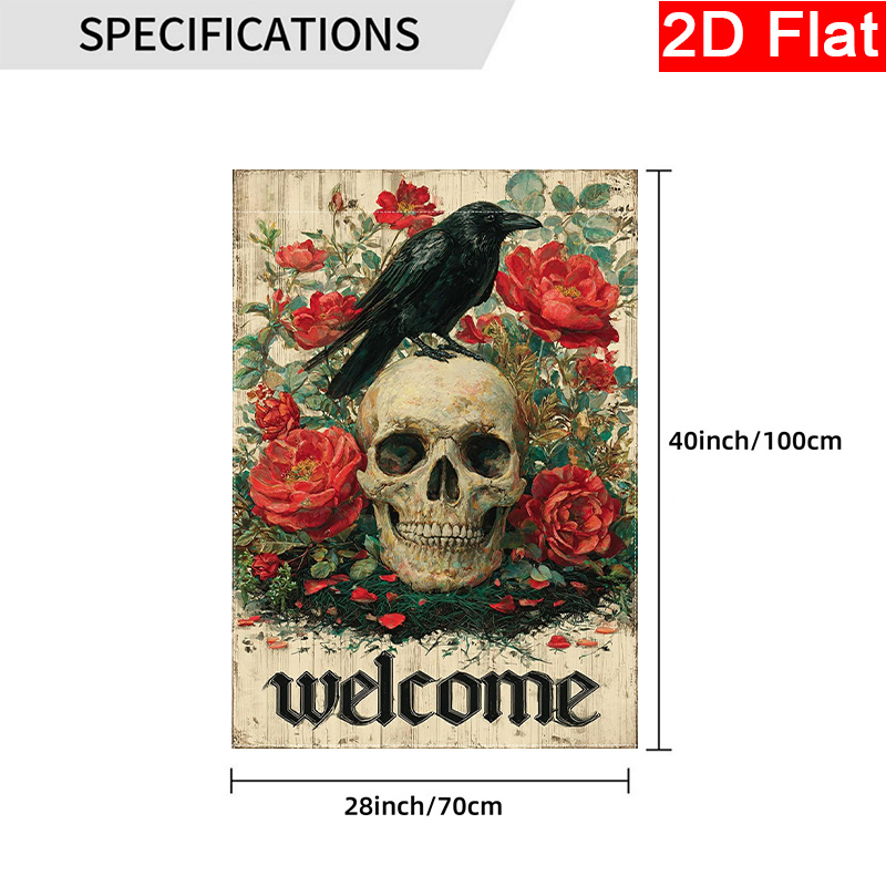 Bandera de jardín con diseño d - Halloween Skeleton Decoration reseña y precio