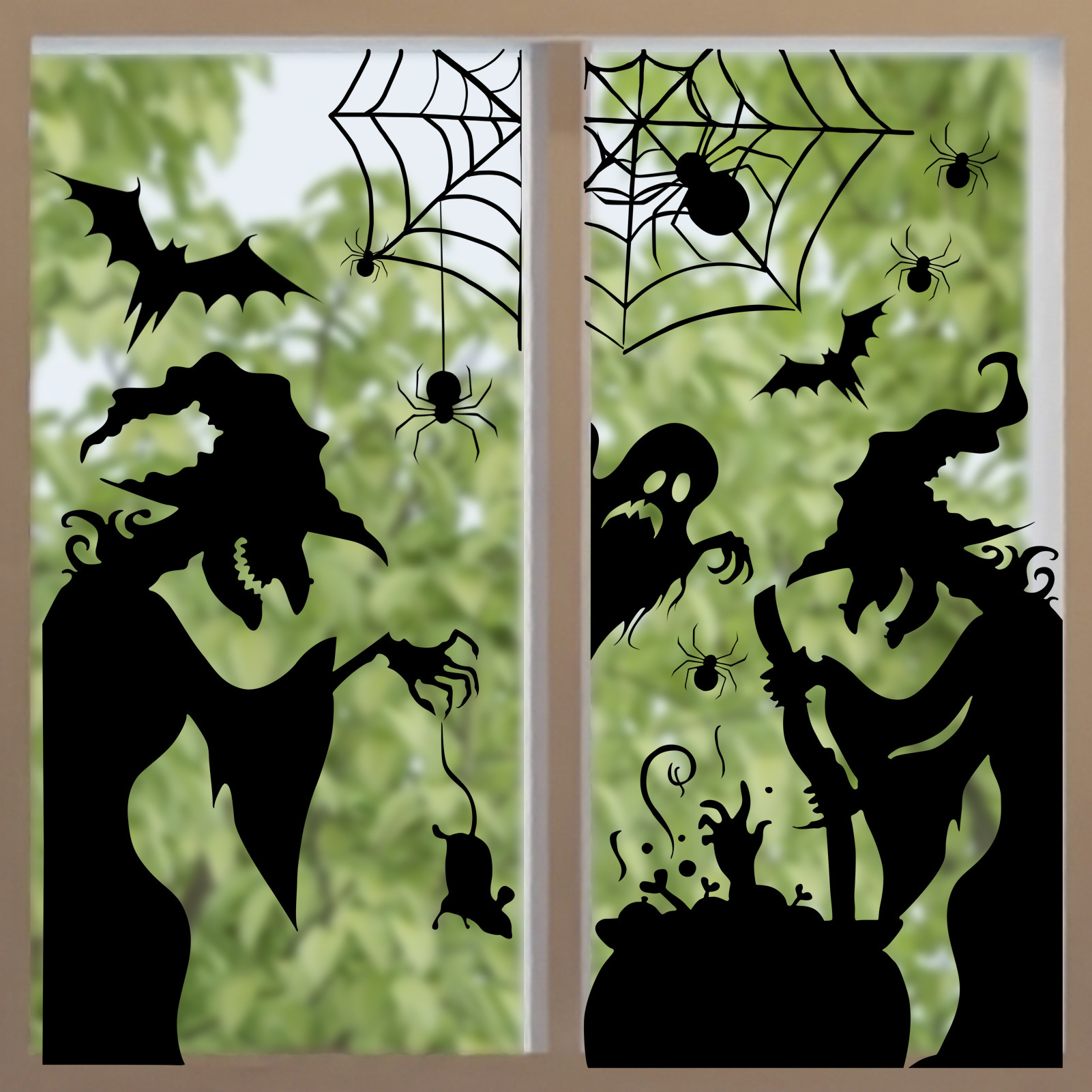 Pegatinas Electrostáticas para - Spider Web Halloween Decoration reseña y precio