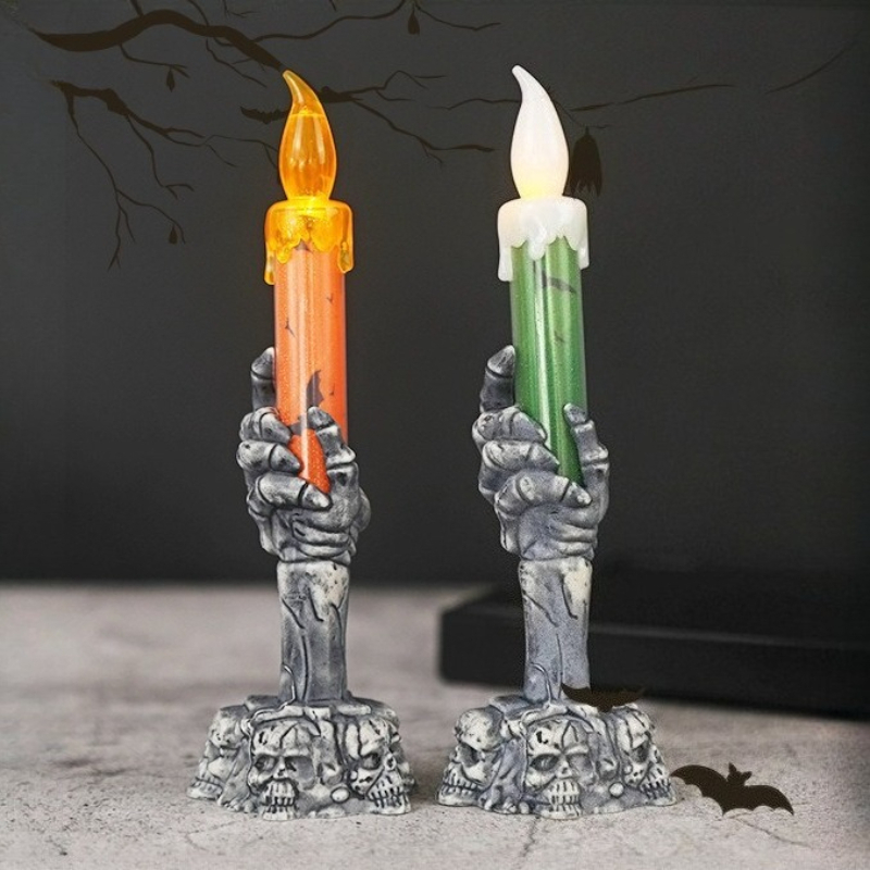 Luz LED de Halloween: Vela Fan - Halloween Pumpkin Decor Led reseña y precio