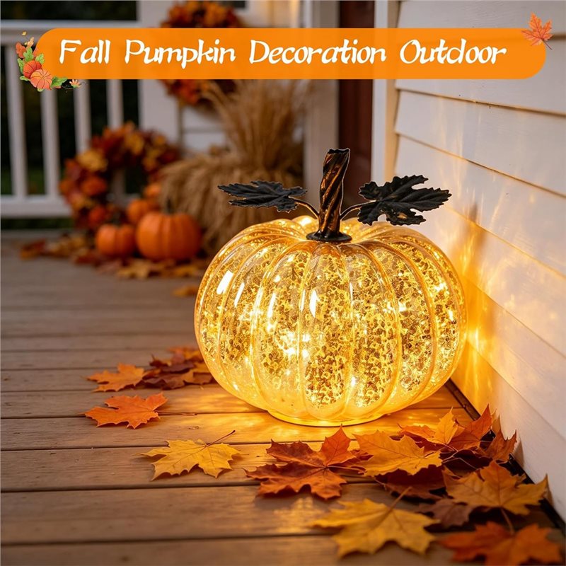 Lámpara de Calabaza de Cristal - Halloween Pumpkin Decor Led reseña y precio