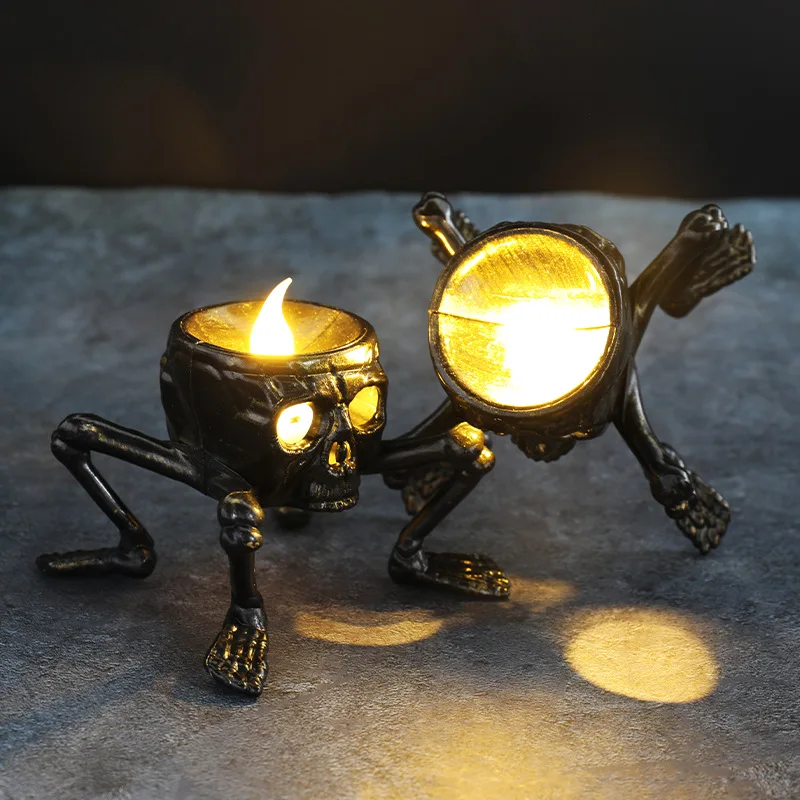Linterna LED tipo vela con cal - Halloween Skeleton Decoration reseña y precio