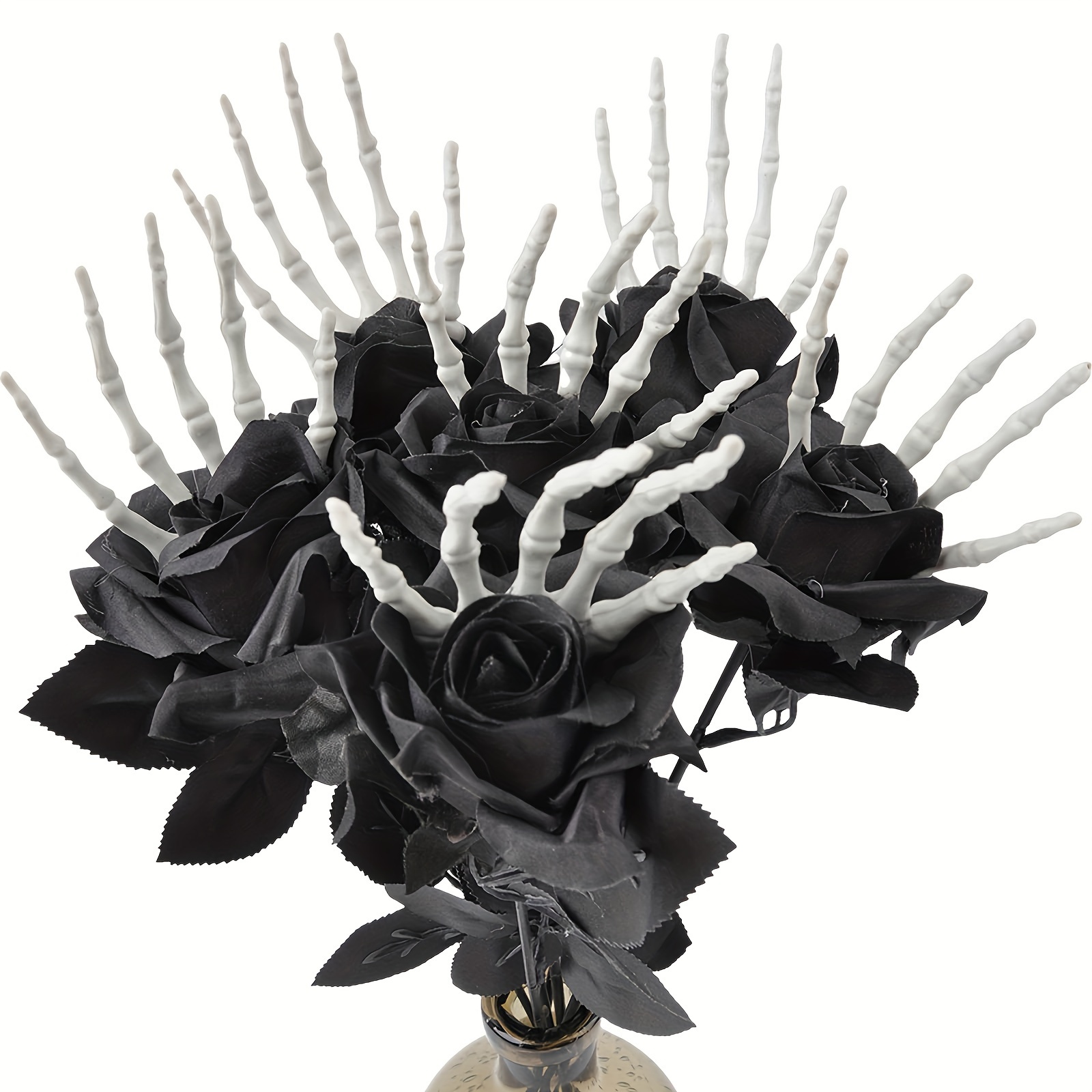 Rosas artificiales negras de p - Halloween Skeleton Decoration reseña y precio