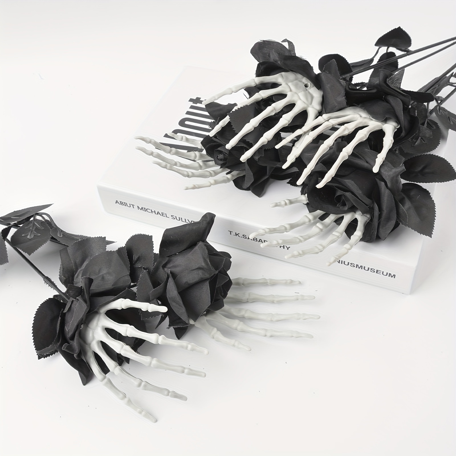 Rosas artificiales negras de p - Halloween Skeleton Decoration reseña y precio