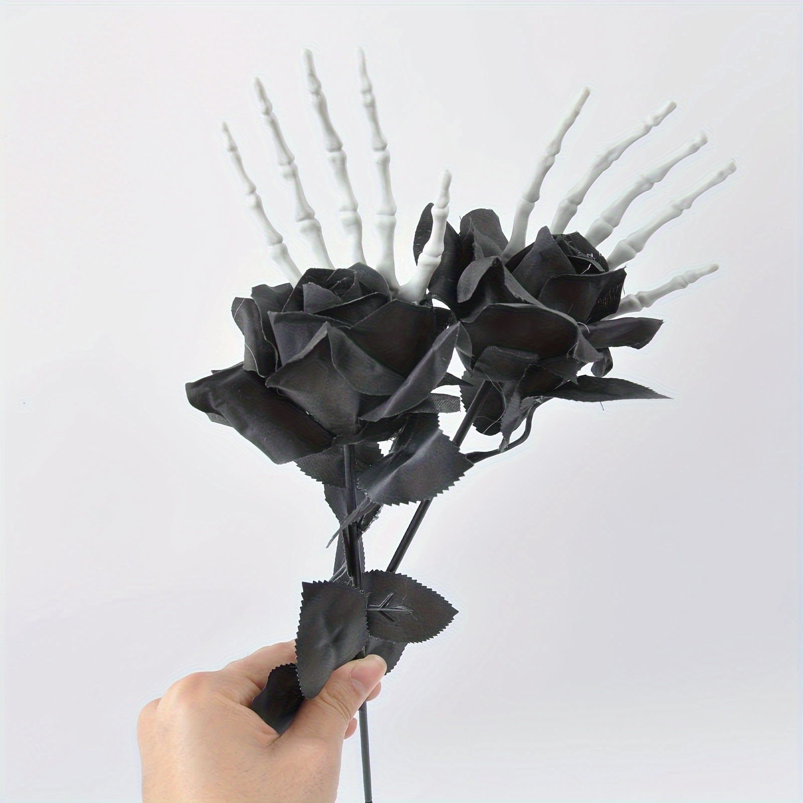 Rosas artificiales negras de p - Halloween Skeleton Decoration reseña y precio