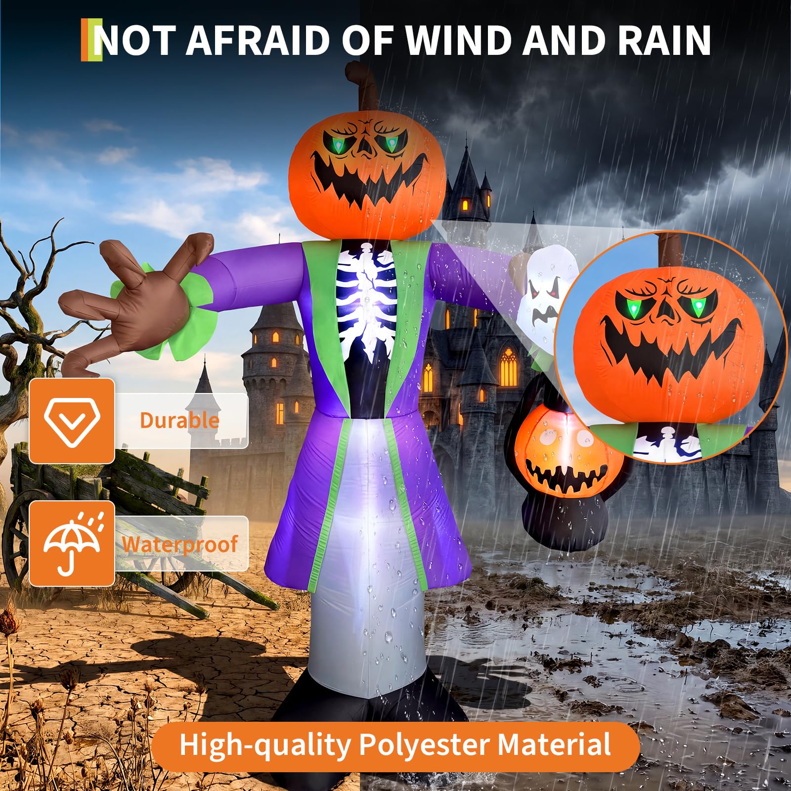 Calabaza inflable de Halloween - Pumpkin Lantern Halloween reseña y precio